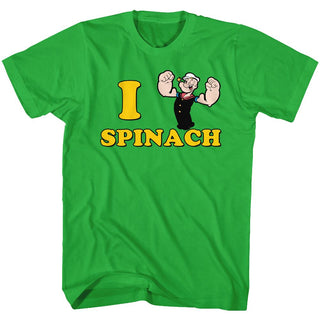 Popeye-I <3 Spinach-Kelly Adult S/S Tshirt - Coastline Mall