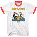 Popeye-Eating Contest-White/Red Adult S/S Ringer Tshirt - Coastline Mall