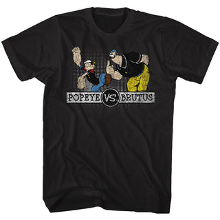 Popeye-Vs2-Black Adult S/S Tshirt - Coastline Mall