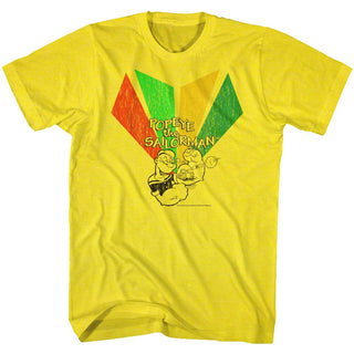 Popeye-Pop Flex-Yellow Adult S/S Tshirt - Coastline Mall