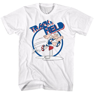 Popeye-Trax-White Adult S/S Tshirt - Coastline Mall