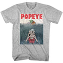 Popeye-Beware Of Popeye-Gray Heather Adult S/S Tshirt - Coastline Mall