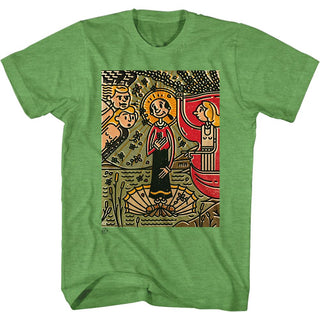 Popeye-Mosaic Olive-Kelly Heather Adult S/S Tshirt - Coastline Mall