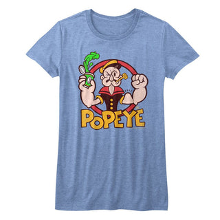 Popeye-Spinach-Royal Heather Ladies S/S Tshirt - Coastline Mall