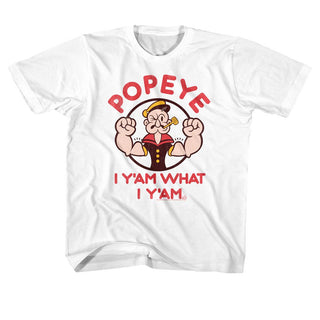 Popeye-Yam-White Toddler-Youth S/S Tshirt - Coastline Mall