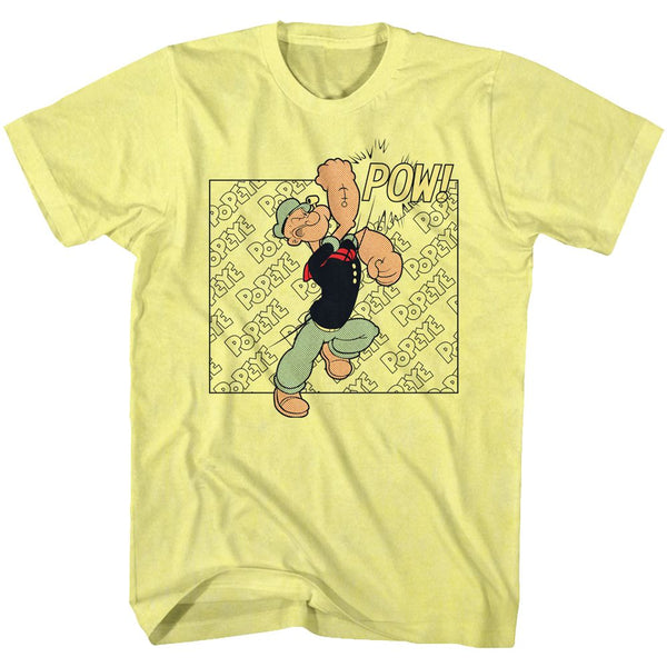Popeye-Poppow-Yellow Heather Adult S/S Tshirt - Coastline Mall