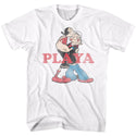 Popeye-Playa-White Adult S/S Tshirt - Coastline Mall
