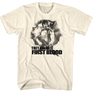 Rambo-First Blood-Natural Adult S/S Tshirt - Coastline Mall