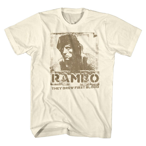 Rambo-Blame-Natural Adult S/S Tshirt - Coastline Mall