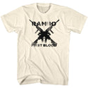 Rambo-Guns-Natural Adult S/S Tshirt - Coastline Mall