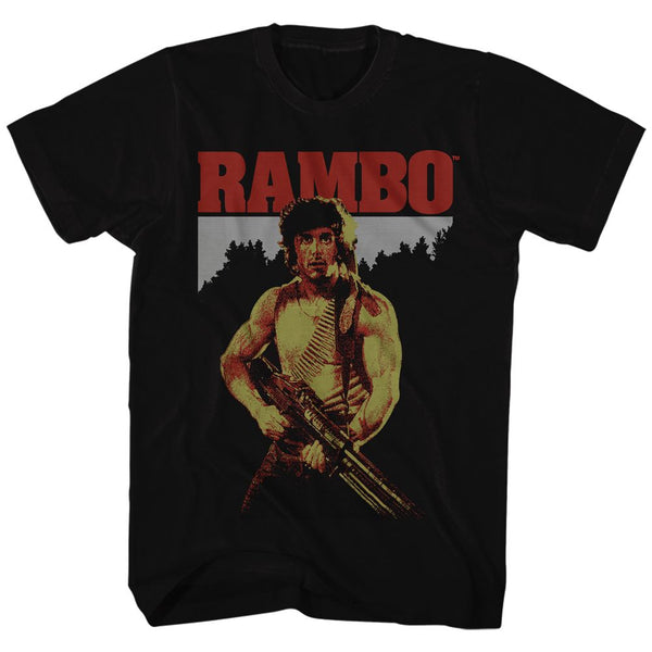 Rambo-Real Rambo-Black Adult S/S Tshirt - Coastline Mall