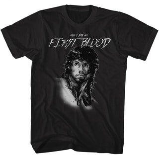 Rambo-Feels Like The First Time-Black Adult S/S Tshirt - Coastline Mall