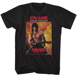 Rambo-Part II-Black Adult S/S Tshirt - Coastline Mall