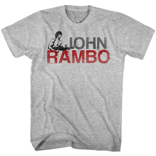Rambo-Jonbo-Gray Heather Adult S/S Tshirt - Coastline Mall