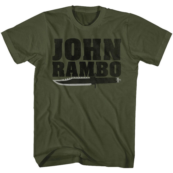 Rambo-Jonbo-Military Green Adult S/S Tshirt - Coastline Mall