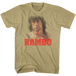 Rambo-Grunge Rambo-Khaki Heather Adult S/S Tshirt - Coastline Mall