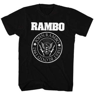 Rambo-Rambones-Black Adult S/S Tshirt - Coastline Mall