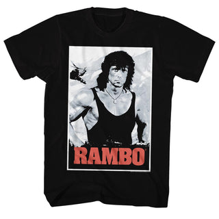 Rambo-Rambo-Black Adult S/S Tshirt - Coastline Mall