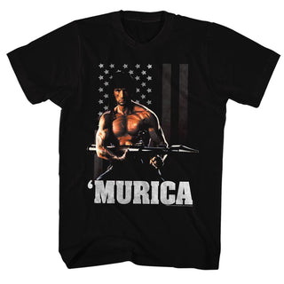 Rambo-Freedom-Black Adult S/S Tshirt - Coastline Mall