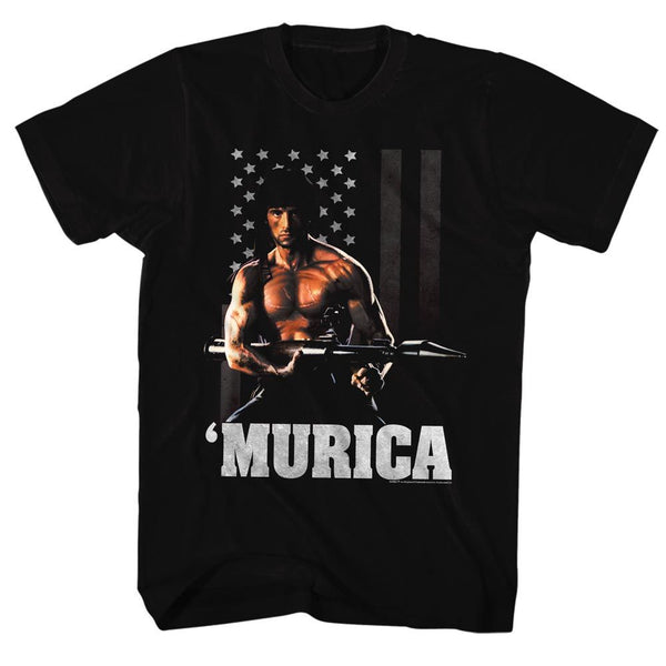 Rambo-Freedom-Black Adult S/S Tshirt - Coastline Mall
