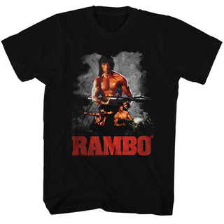 Rambo-3 Way-Black Adult S/S Tshirt - Coastline Mall