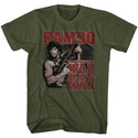 Rambo-Become War-Military Green Adult S/S Tshirt - Coastline Mall
