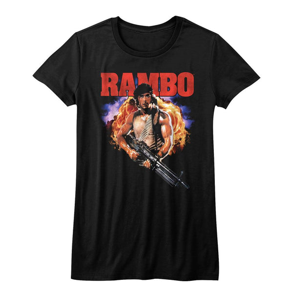 Rambo-Exploooooode-Black Ladies S/S Tshirt - Coastline Mall