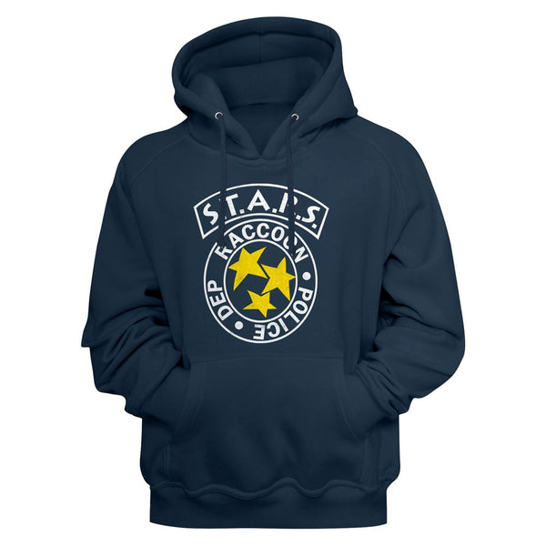 Resident Evil - RPD Stars | Navy L/S Pullover Adult Hoodie - Coastline Mall