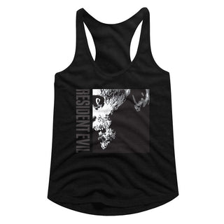 Resident Evil - Zombie Logo Black Ladies Racerback Tank Top T-Shirt tee - Coastline Mall