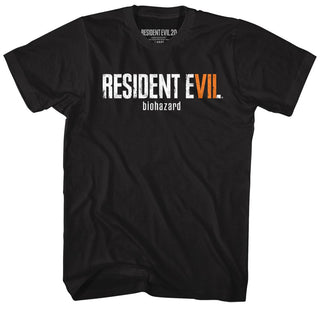 Resident Evil-Re7 Logo-Black Adult S/S Tshirt - Coastline Mall