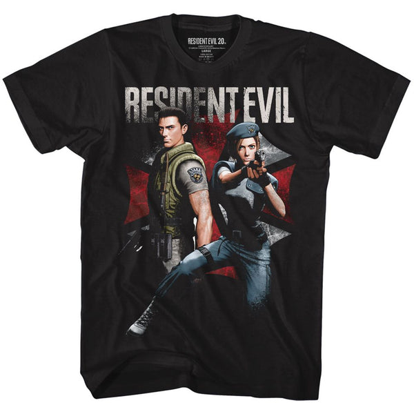 Resident Evil-Chrisandjill-Black Adult S/S Tshirt - Coastline Mall