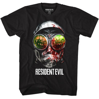 Resident Evil-Gasmask-Black Adult S/S Tshirt - Coastline Mall