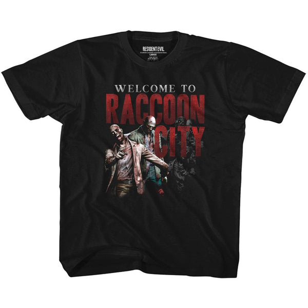 Resident Evil-Welcome To Rc-Black Toddler-Youth S/S Tshirt - Coastline Mall