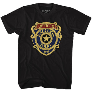 Resident Evil - Badge | Black S/S Adult T-Shirt - Coastline Mall