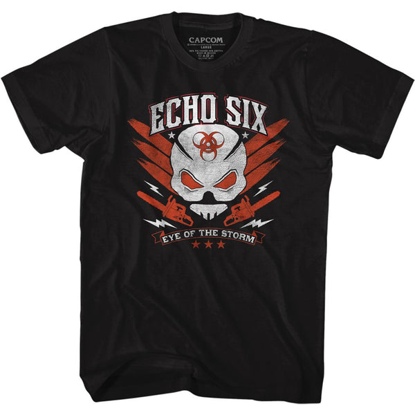 Resident Evil - Echo Six Logo Black Adult Short Sleeve T-Shirt tee - Coastline Mall