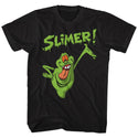 The Real Ghostbusters-Slimer!-Black Adult S/S Tshirt - Coastline Mall