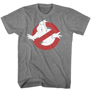 The Real Ghostbusters-Symbol-Graphite Heather Adult S/S Tshirt - Coastline Mall