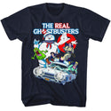 The Real Ghostbusters-Gb Collage-Navy Adult S/S Tshirt - Coastline Mall