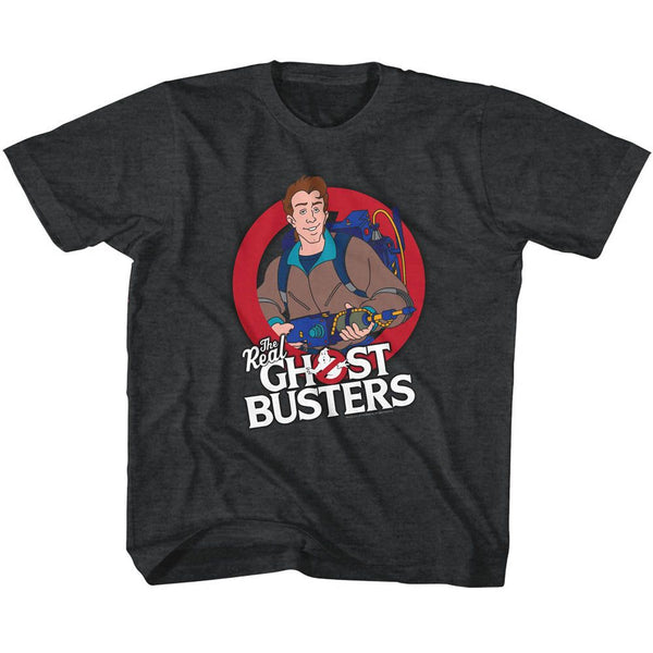The Real Ghostbusters-Venkman-Black Heather Toddler-Youth S/S Tshirt - Coastline Mall