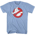 The Real Ghostbusters-Logo-Light Blue Heather Adult S/S Tshirt - Coastline Mall
