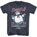 The Real Ghostbusters-Staypuft-Navy Heather Adult S/S Tshirt - Coastline Mall