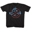 The Real Ghostbusters-Neon Ghost-Black Toddler-Youth S/S Tshirt - Coastline Mall