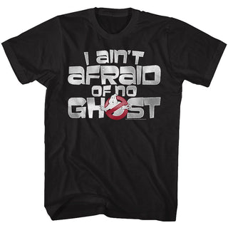 The Real Ghostbusters - Ain't Afraid | Black S/S Adult T-Shirt - Coastline Mall