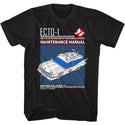 The Real Ghostbusters-Ecto1 Manual-Black Adult S/S Tshirt - Coastline Mall