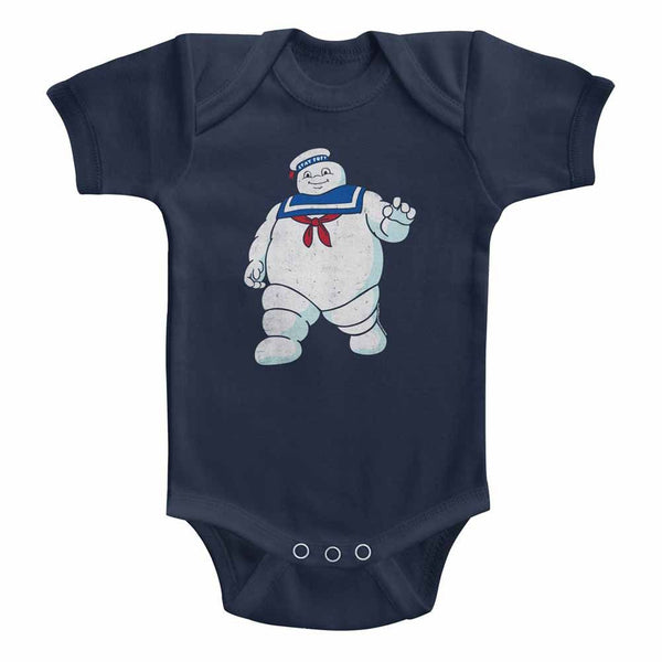 The Real Ghostbusters - Mr Stay Puft | Navy S/S Infant Bodysuit - Coastline Mall