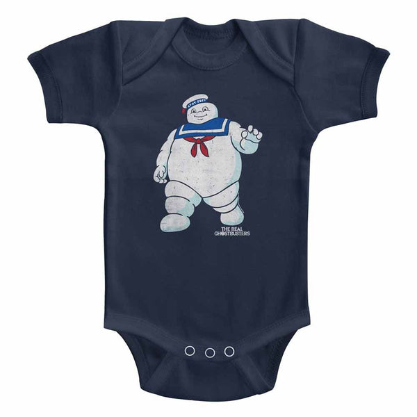 The Real Ghostbusters - Mr Stay Puft 2 | Navy S/S Infant Bodysuit - Coastline Mall