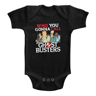 The Real Ghostbusters - Call Em | Black S/S Infant Bodysuit - Coastline Mall