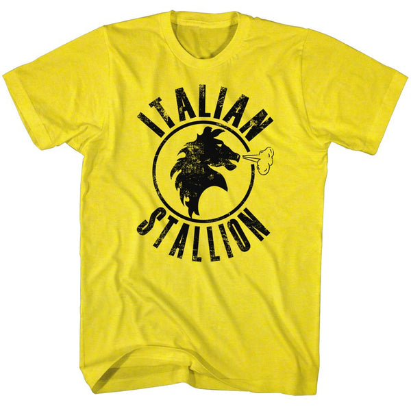 Rocky-Italian Stallion-Yellow Adult S/S Tshirt - Coastline Mall