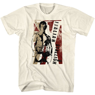 Rocky-Italian Stallion-Natural Adult S/S Tshirt - Coastline Mall