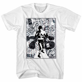 Rocky-76 Collage-White Adult S/S Tshirt - Coastline Mall